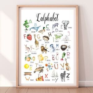 French Alphabet Print. 